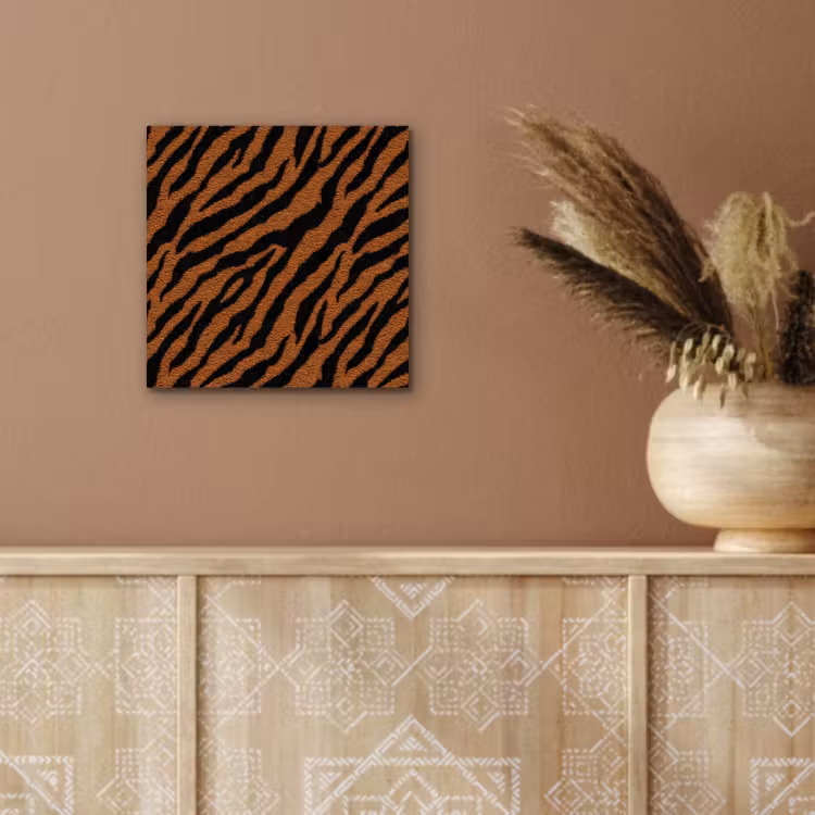 Aluminium schilderij - Tijger - Zwart - Vacht — 5