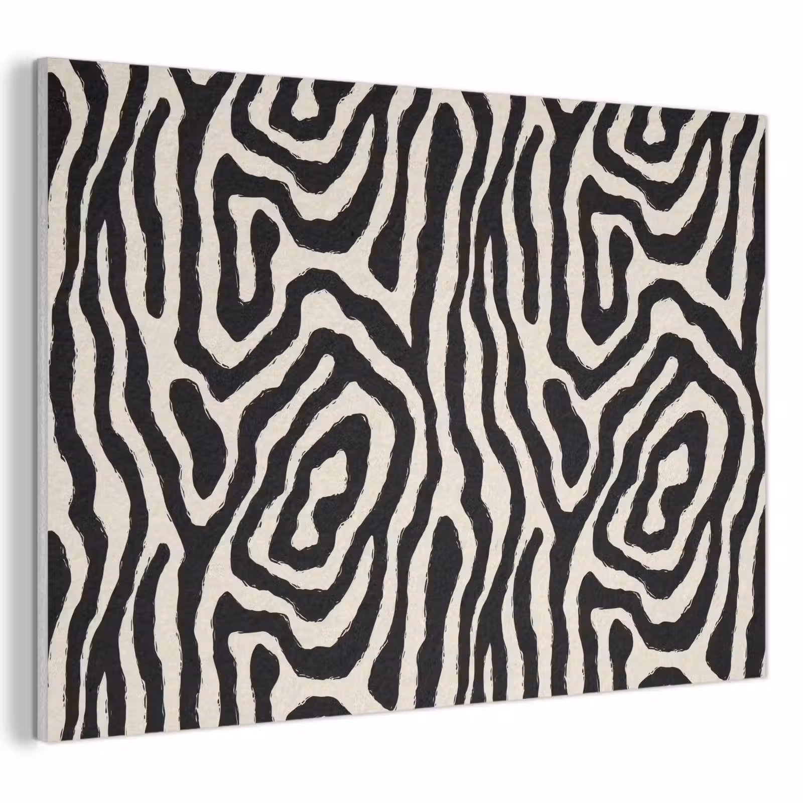 Akoestisch schilderij - Zebra - Zwart - Abstract — 1