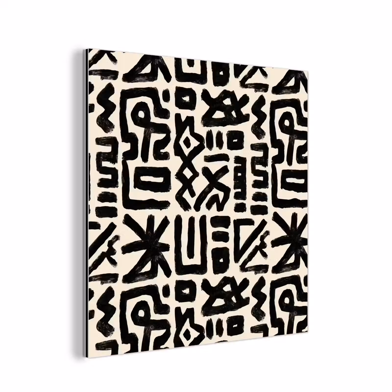Aluminium schilderij - Geometrisch - Figuren - Zwart — 1