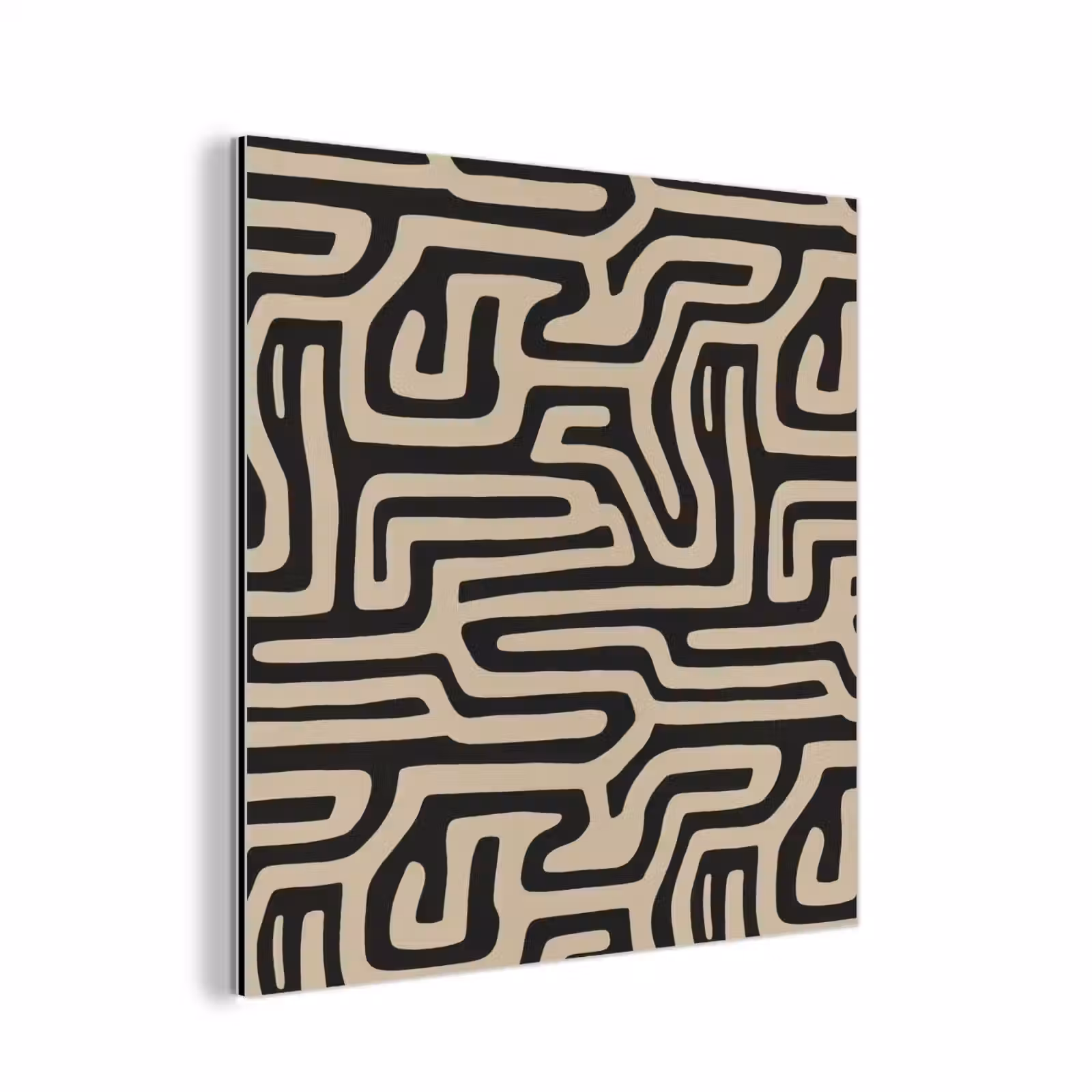 Aluminium schilderij - Grafisch - Lijnen - Zwart — 1
