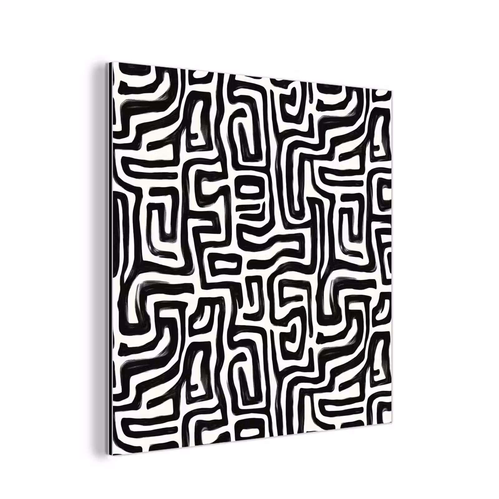 Aluminium schilderij - Grafisch - Lijnen - Zwart - Wit — 1
