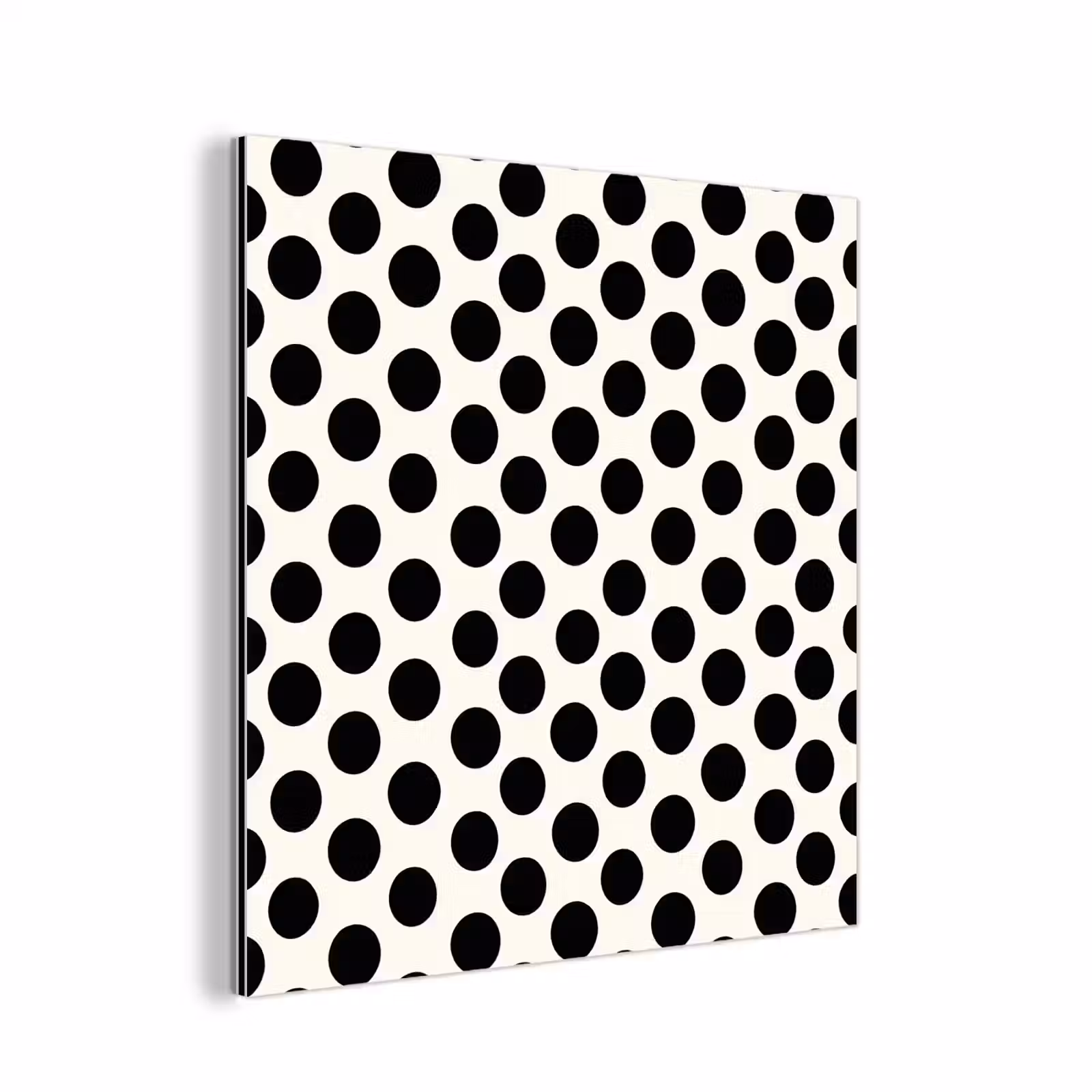 Aluminium schilderij - Klassiek - Stippen - Zwart — 1
