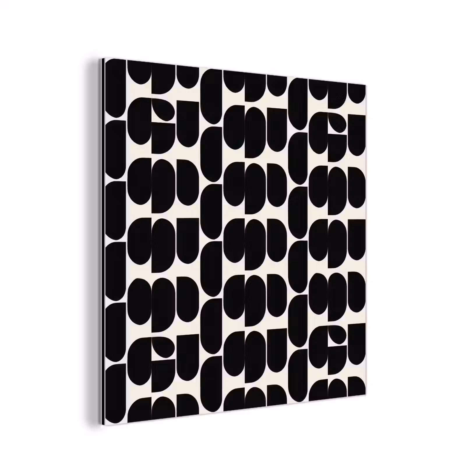 Aluminium schilderij - Modern - Patroon - Zwart — 1