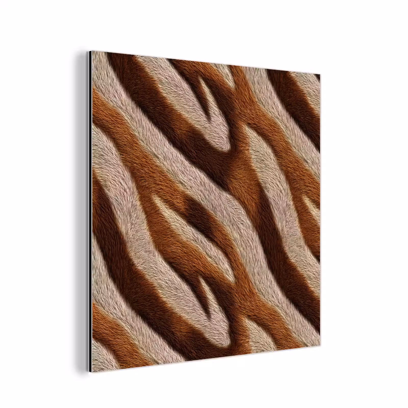 Aluminium schilderij - Zebra - Bruin - Patroon — 1