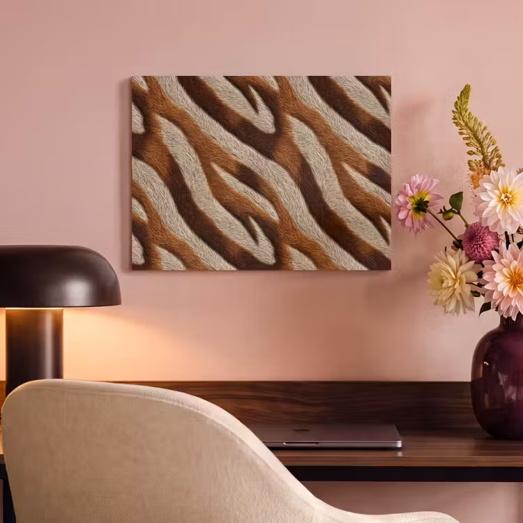 Akoestisch schilderij - Zebra - Bruin - Patroon — 4