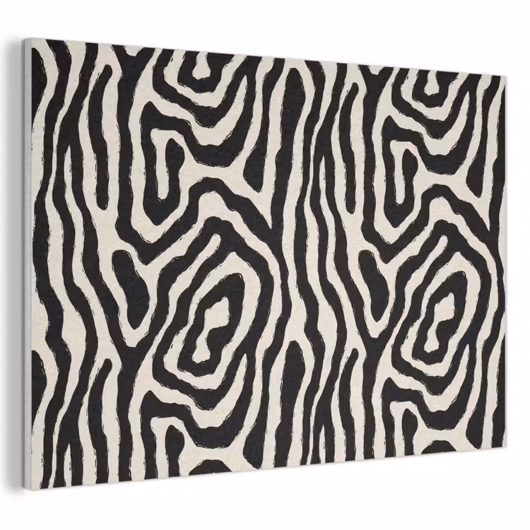 Akoestisch schilderij - Zebra - Zwart - Abstract — 1