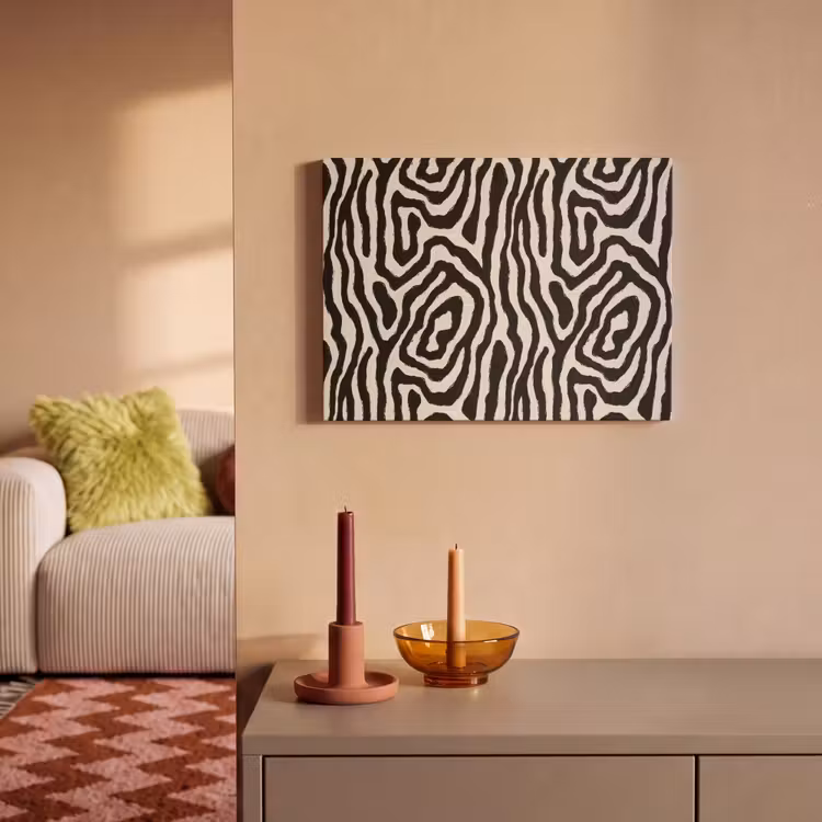 Akoestisch schilderij - Zebra - Zwart - Abstract — 2
