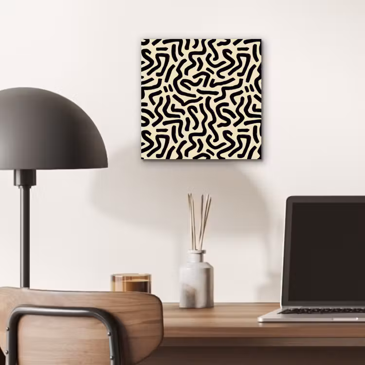 Aluminium schilderij - Abstract - Lijnen - Zwart — 6