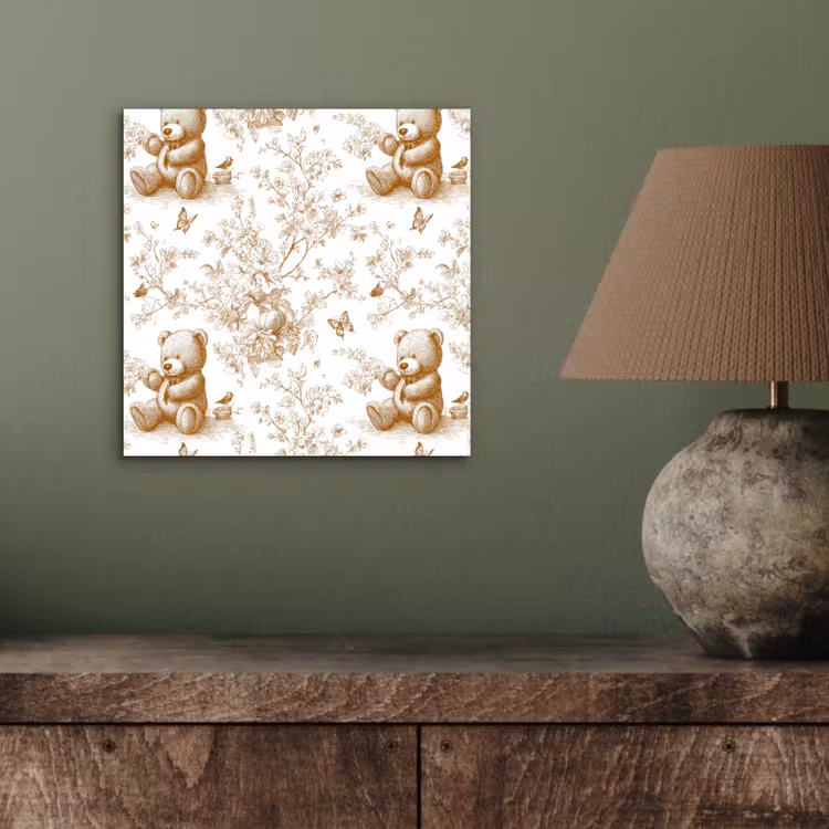 Aluminium schilderij - Beer - Tijdloos - Bruin — 3