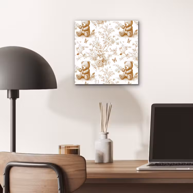 Aluminium schilderij - Beer - Tijdloos - Bruin — 6
