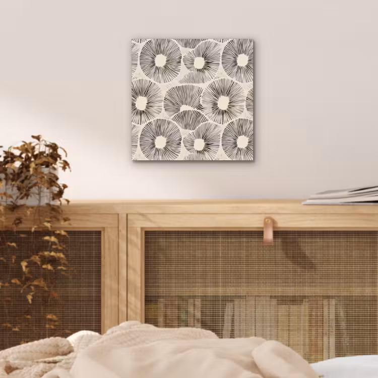 Aluminium schilderij - Cirkels - Patroon - Zwart — 4