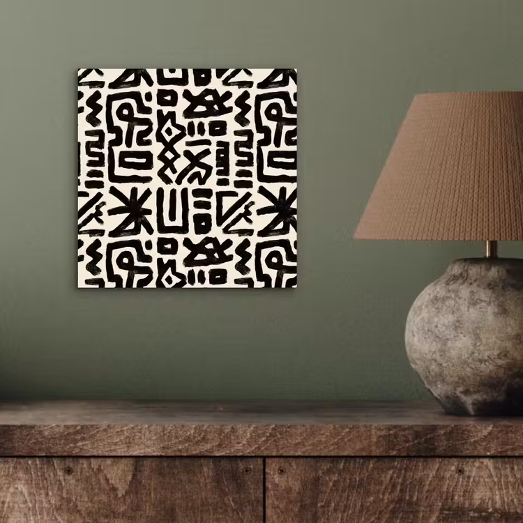 Aluminium schilderij - Geometrisch - Figuren - Zwart — 3