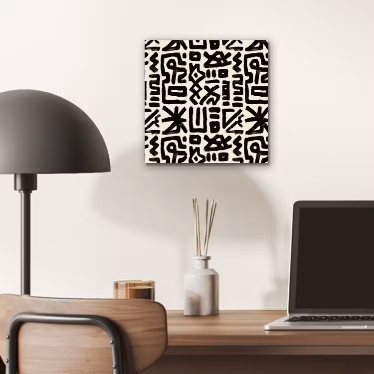 Aluminium schilderij - Geometrisch - Figuren - Zwart — 6