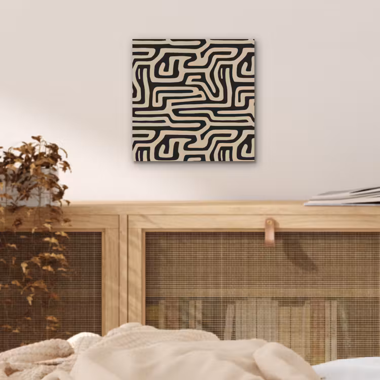 Aluminium schilderij - Grafisch - Lijnen - Zwart — 4