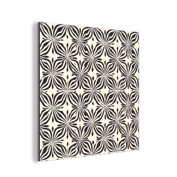 Aluminium schilderij - Grafisch - Patroon - Zwart — 1