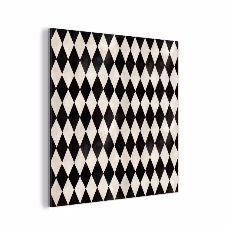 Aluminium schilderij - Klassiek - Patroon - Zwart — 1