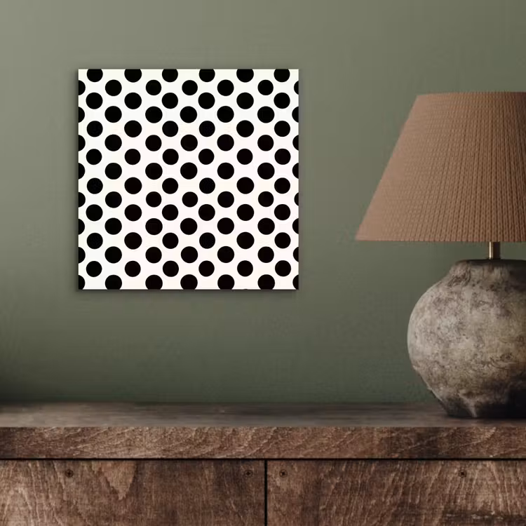 Aluminium schilderij - Klassiek - Stippen - Zwart — 3