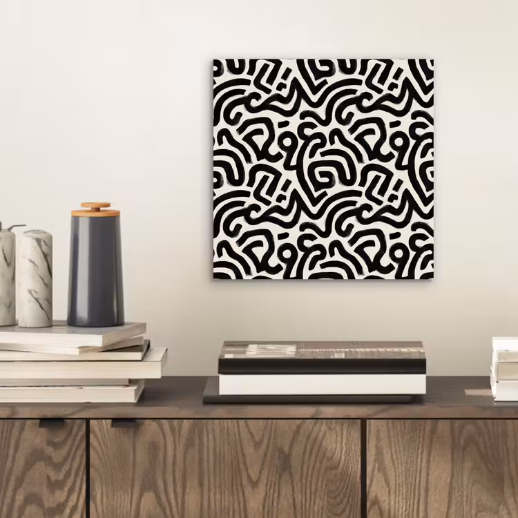Aluminium schilderij - Modern - Abstract - Zwart — 2