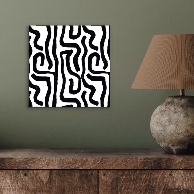 Aluminium schilderij - Modern - Lijnen - Zwart — 3