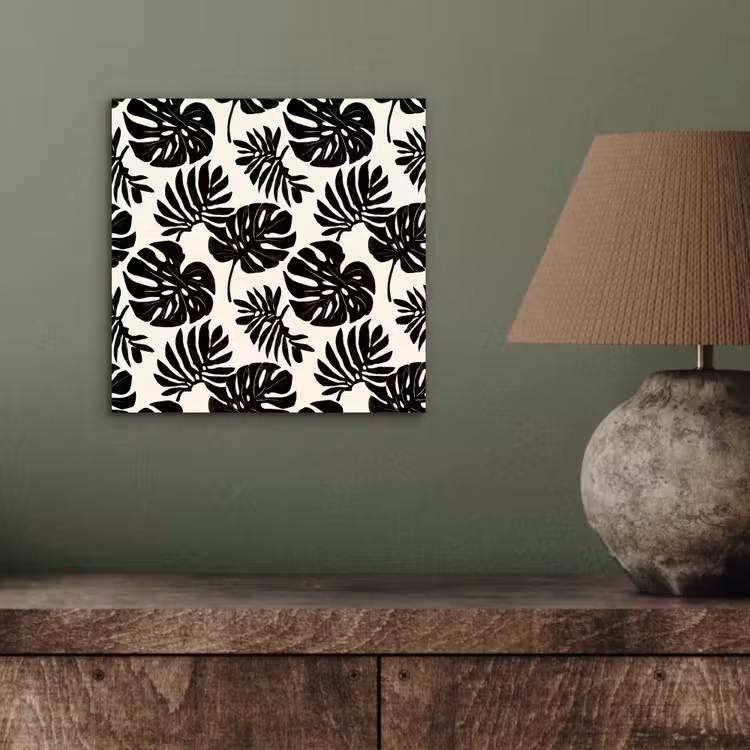 Aluminium schilderij - Modern - Monstera - Zwart — 3
