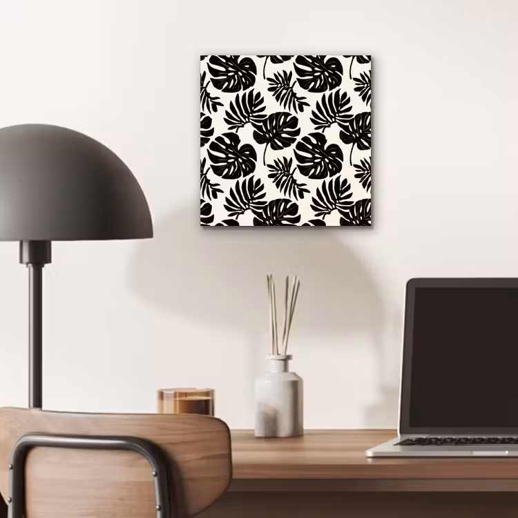 Aluminium schilderij - Modern - Monstera - Zwart — 6