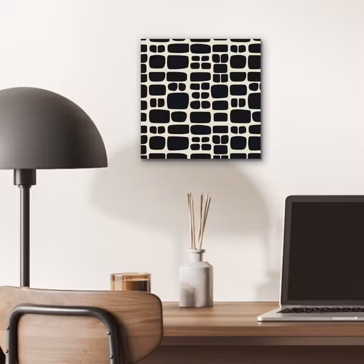 Aluminium schilderij - Modern - Organisch - Zwart — 6