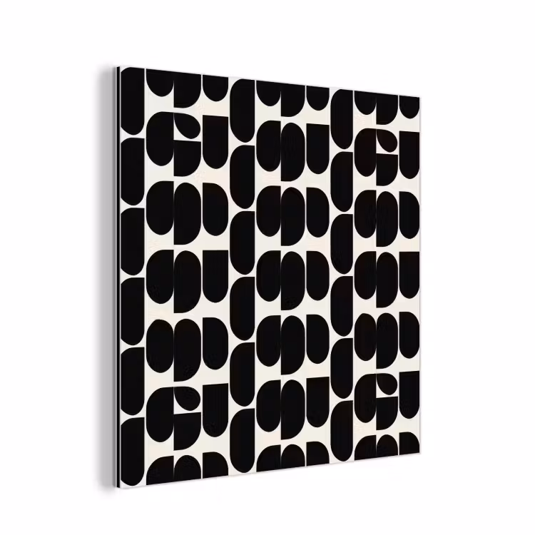 Aluminium schilderij - Modern - Patroon - Zwart — 1