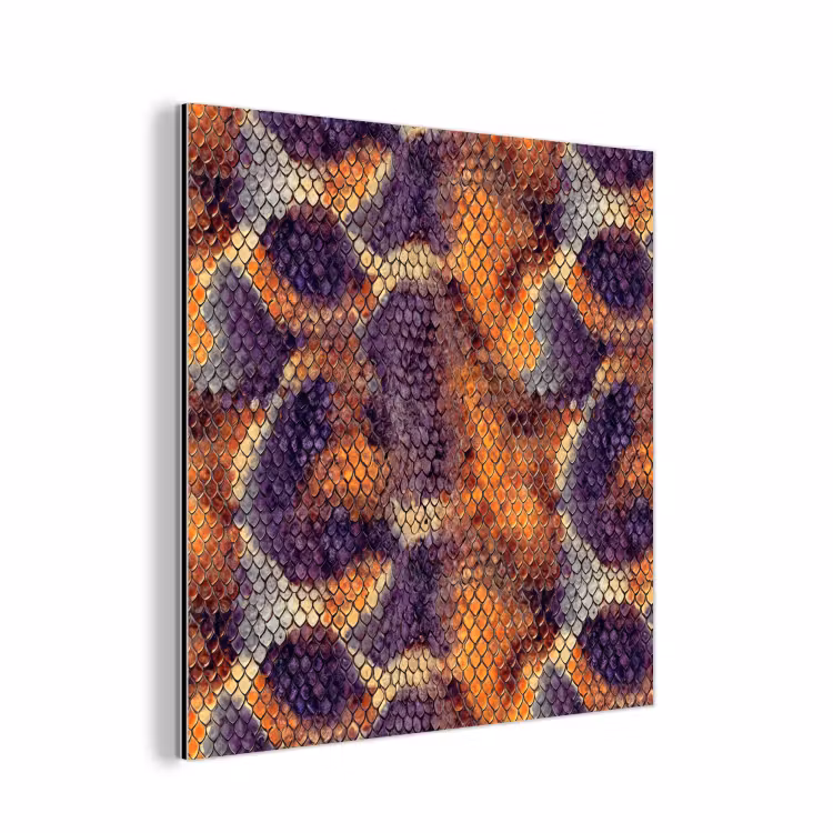 Aluminium schilderij - Slang - Kleurrijk - Schubben — 1