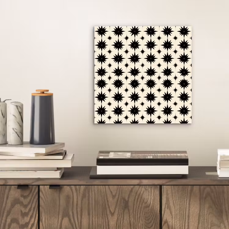 Aluminium schilderij - Stervormen - Geometrisch - Zwart — 2