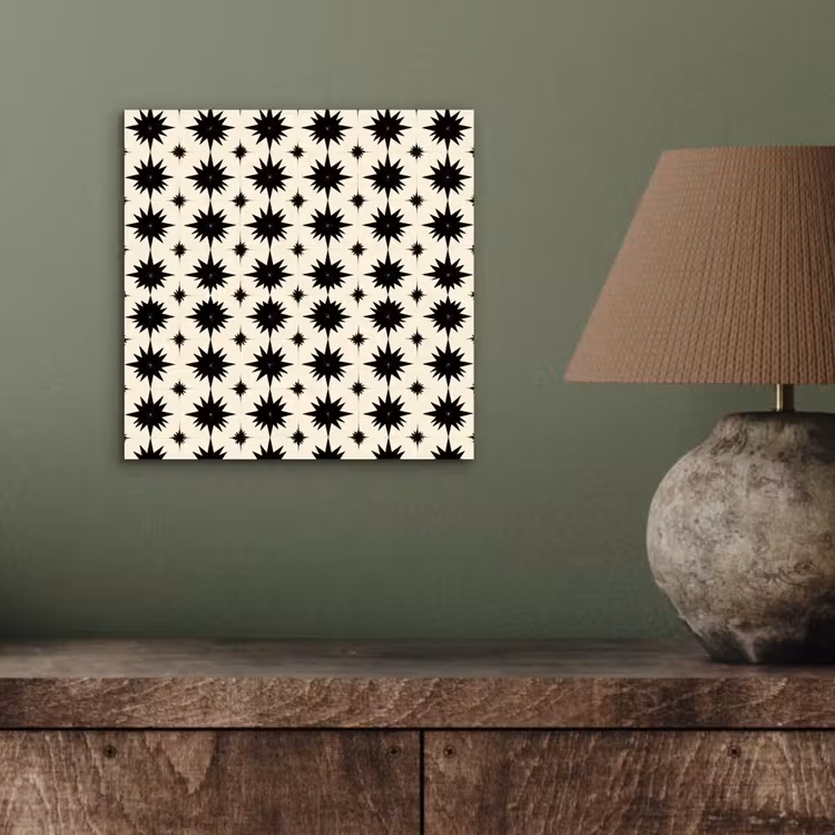 Aluminium schilderij - Stervormen - Geometrisch - Zwart — 3