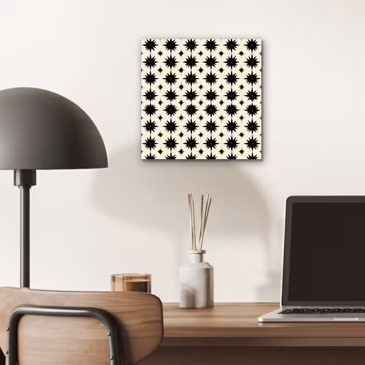 Aluminium schilderij - Stervormen - Geometrisch - Zwart — 6