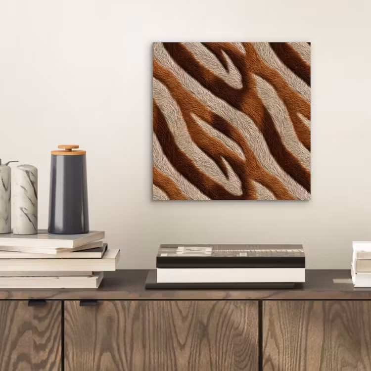 Aluminium schilderij - Zebra - Bruin - Patroon — 2