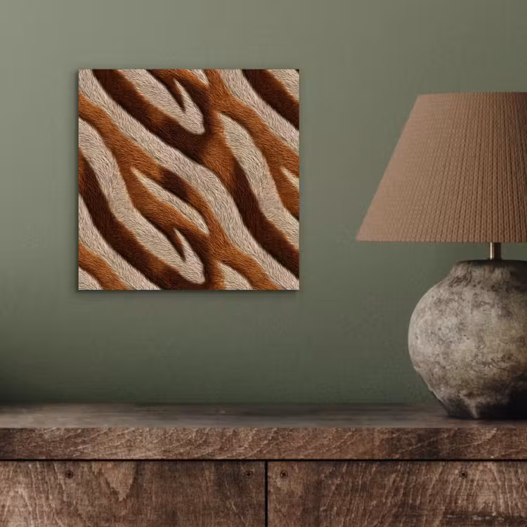 Aluminium schilderij - Zebra - Bruin - Patroon — 3