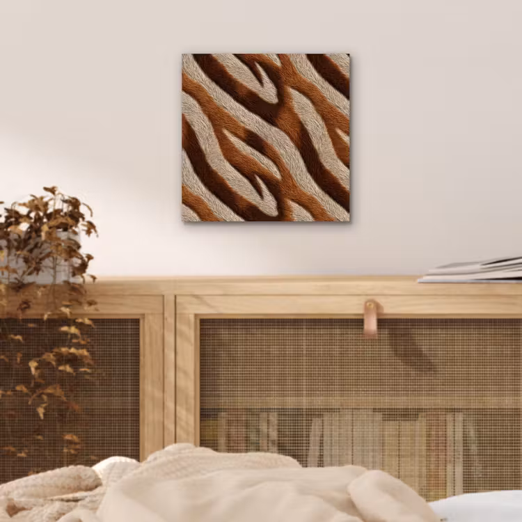 Aluminium schilderij - Zebra - Bruin - Patroon — 4