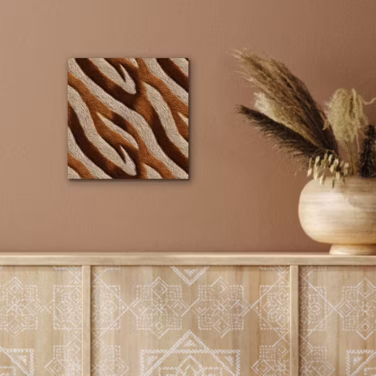 Aluminium schilderij - Zebra - Bruin - Patroon — 5