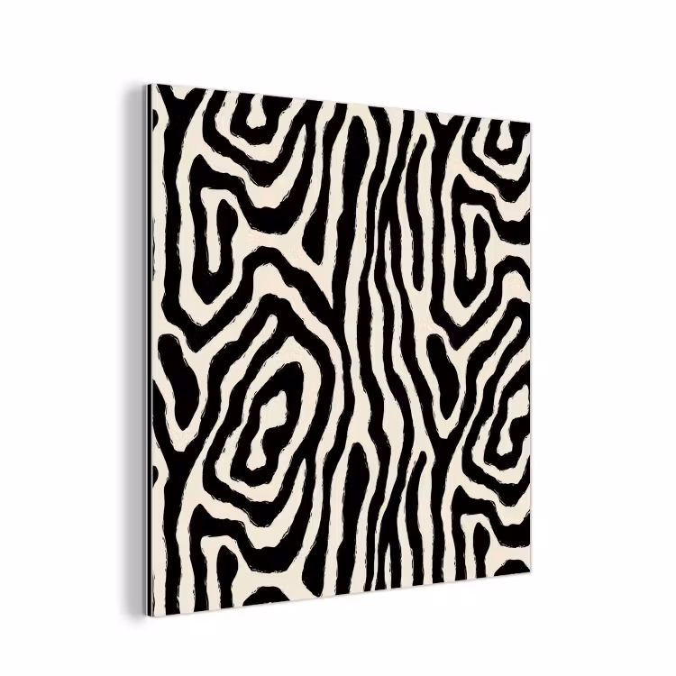 Aluminium schilderij - Zebra - Zwart - Abstract — 1