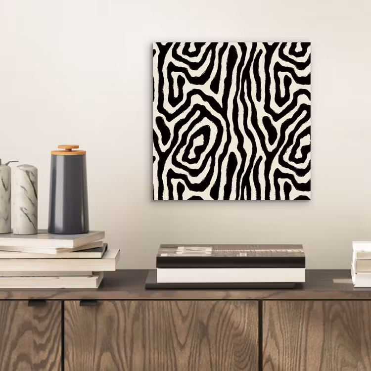 Aluminium schilderij - Zebra - Zwart - Abstract — 2