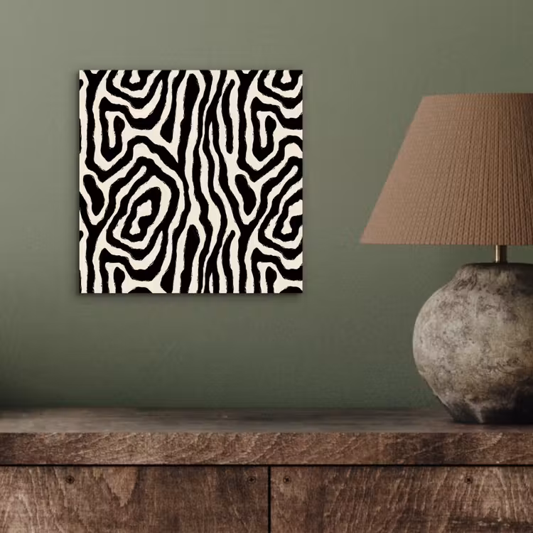 Aluminium schilderij - Zebra - Zwart - Abstract — 3