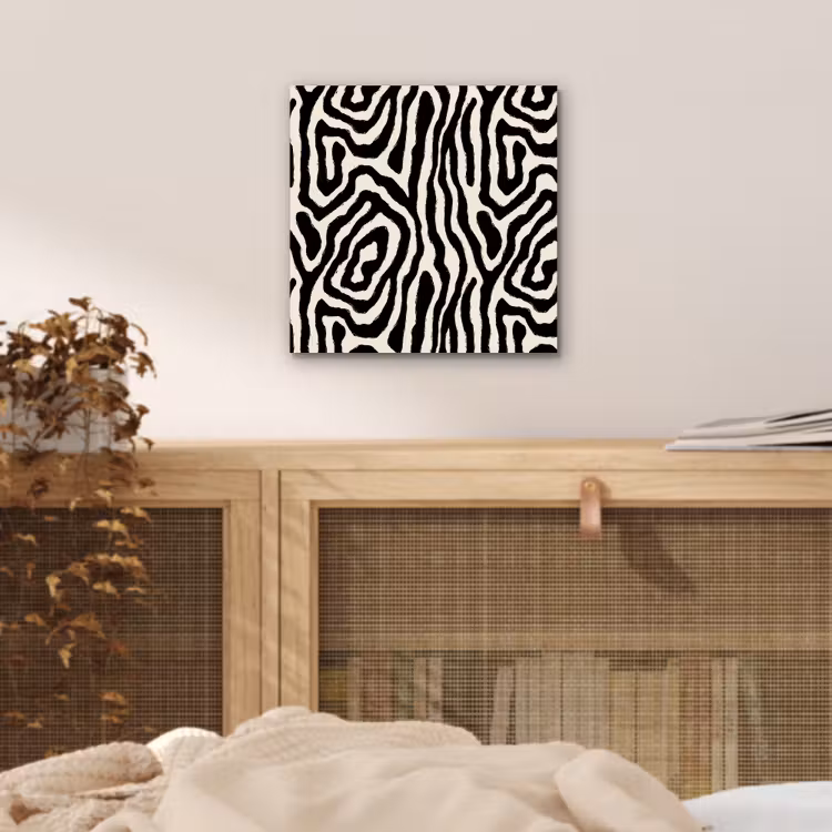 Aluminium schilderij - Zebra - Zwart - Abstract — 4