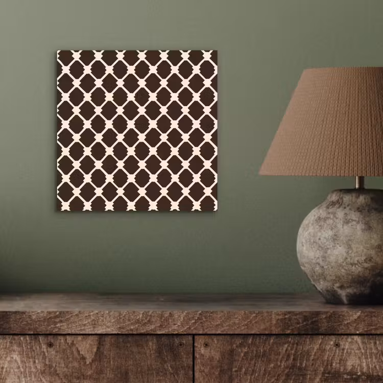 Aluminium schilderij - Bruin - Ruitpatroon - Geometrisch — 3