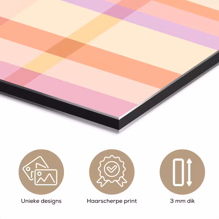 Aluminium schilderij - Pastel - uitpatroon - Geometrisch — 7