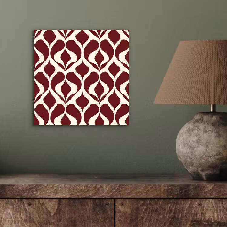 Aluminium schilderij - Rood - Druppelpatroon - Grafisch — 3