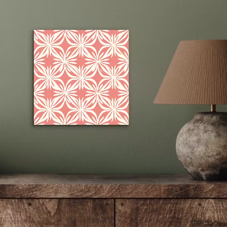 Aluminium schilderij - Roze - Bloemenmotief - Wit - Modern — 3