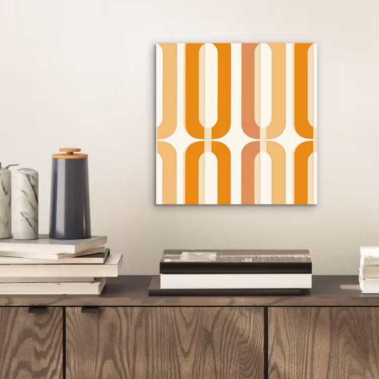 Aluminium schilderij - U-vorm - Retro - Oranje — 2