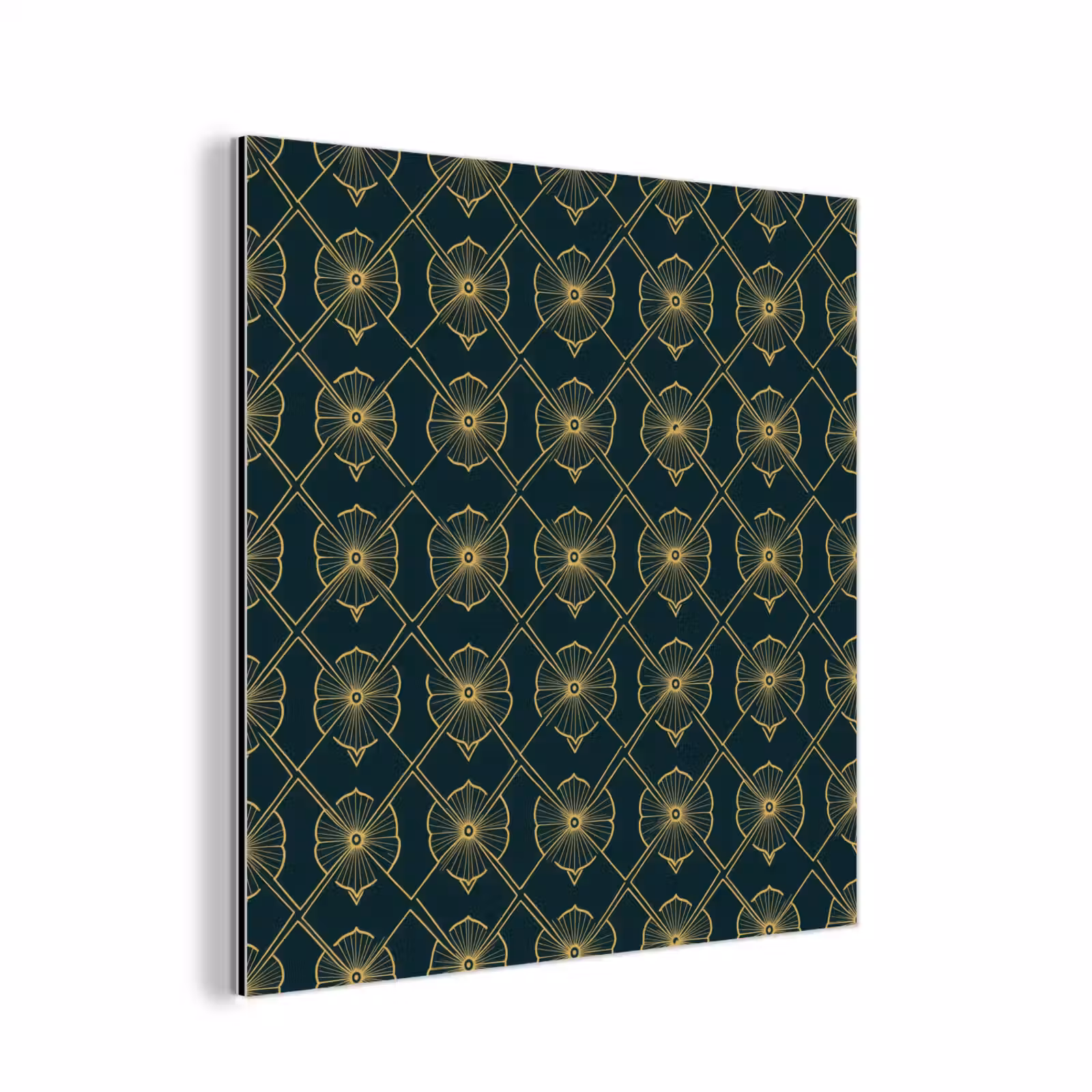 Aluminium schilderij - Geometrisch - Elegant - Groen — 1