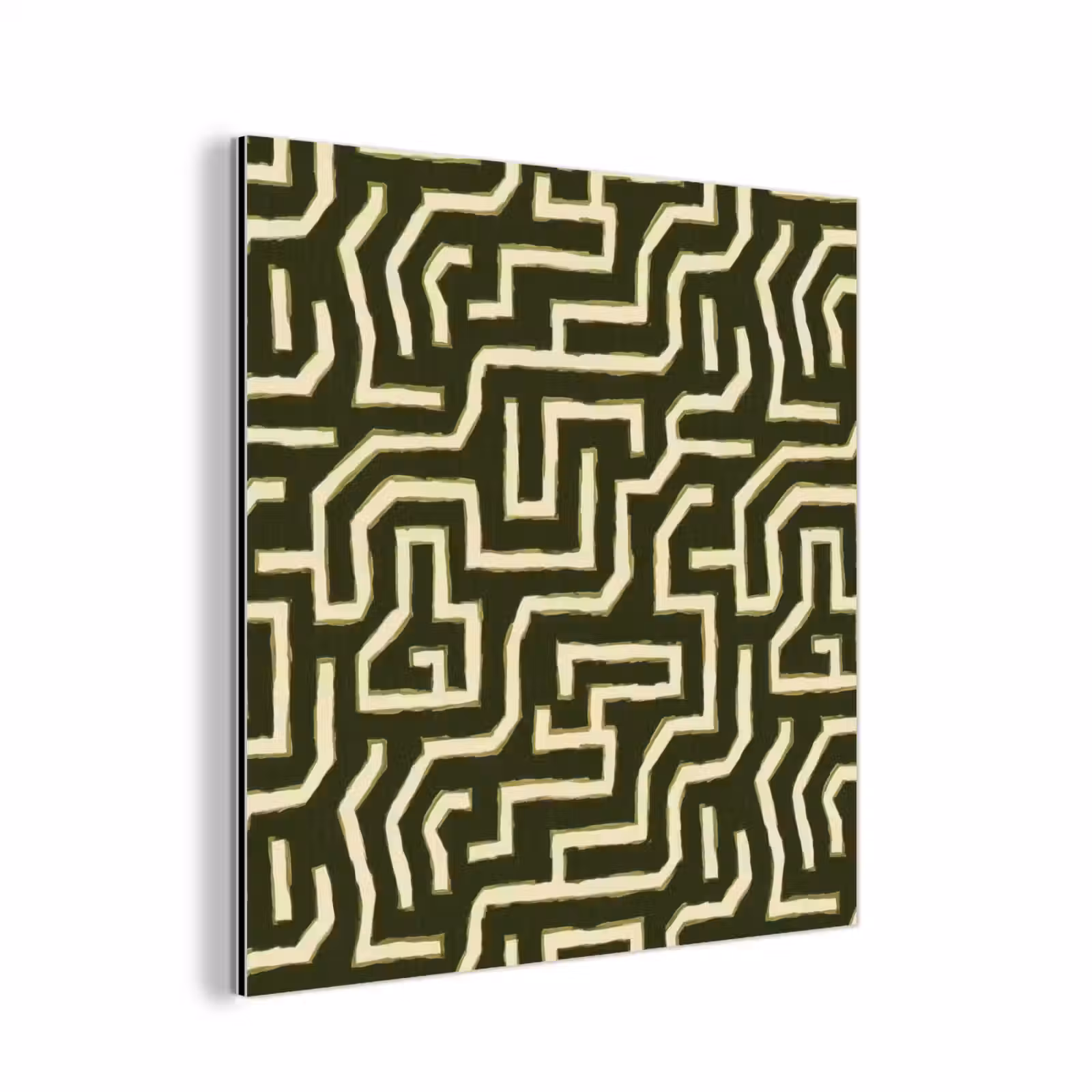 Aluminium schilderij - Lijnen - Abstract - Groen — 1
