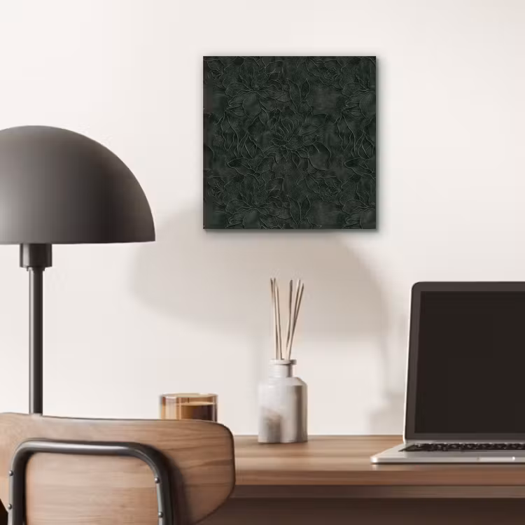 Aluminium schilderij - Bloemen - Lijnen - Groen — 6