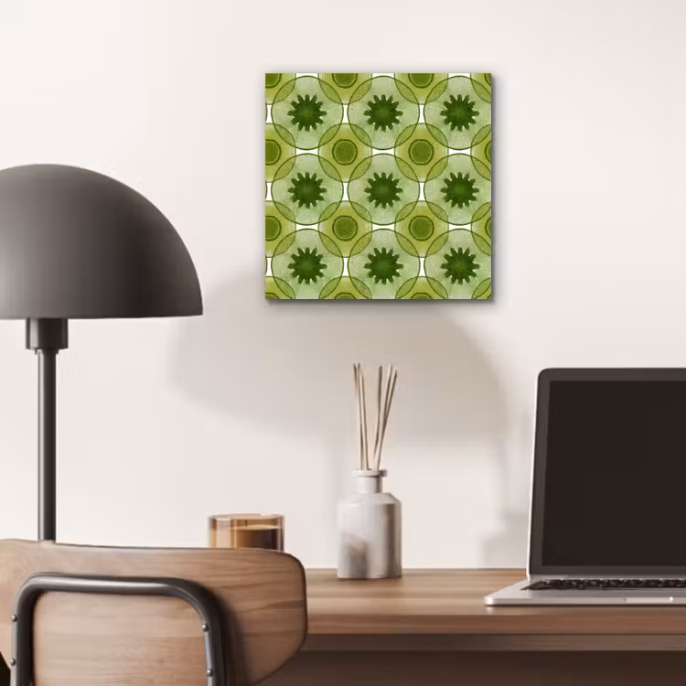 Aluminium schilderij - Cirkels - Patroon - Groen — 6