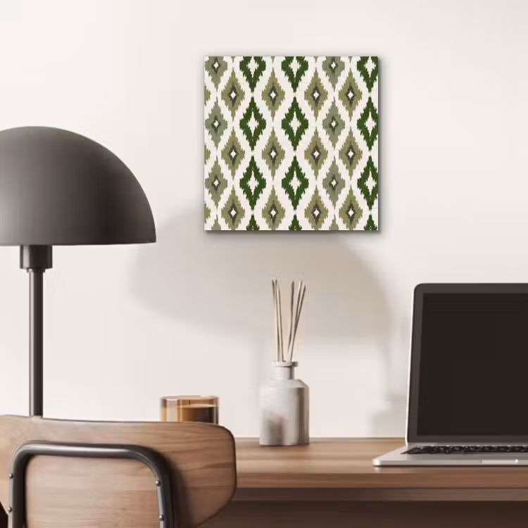 Aluminium schilderij - Geografisch - Ruitmotief - Groen — 6