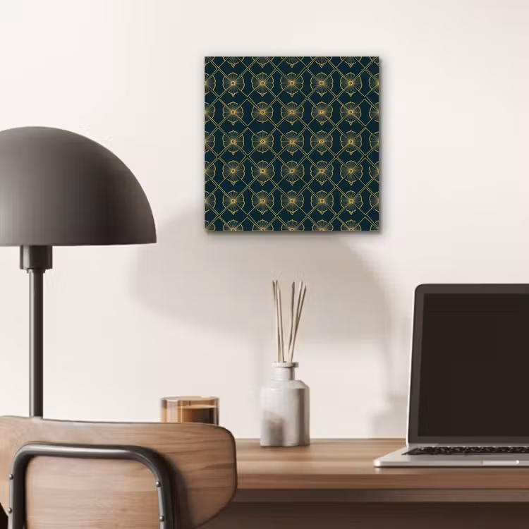 Aluminium schilderij - Geometrisch - Elegant - Groen — 6